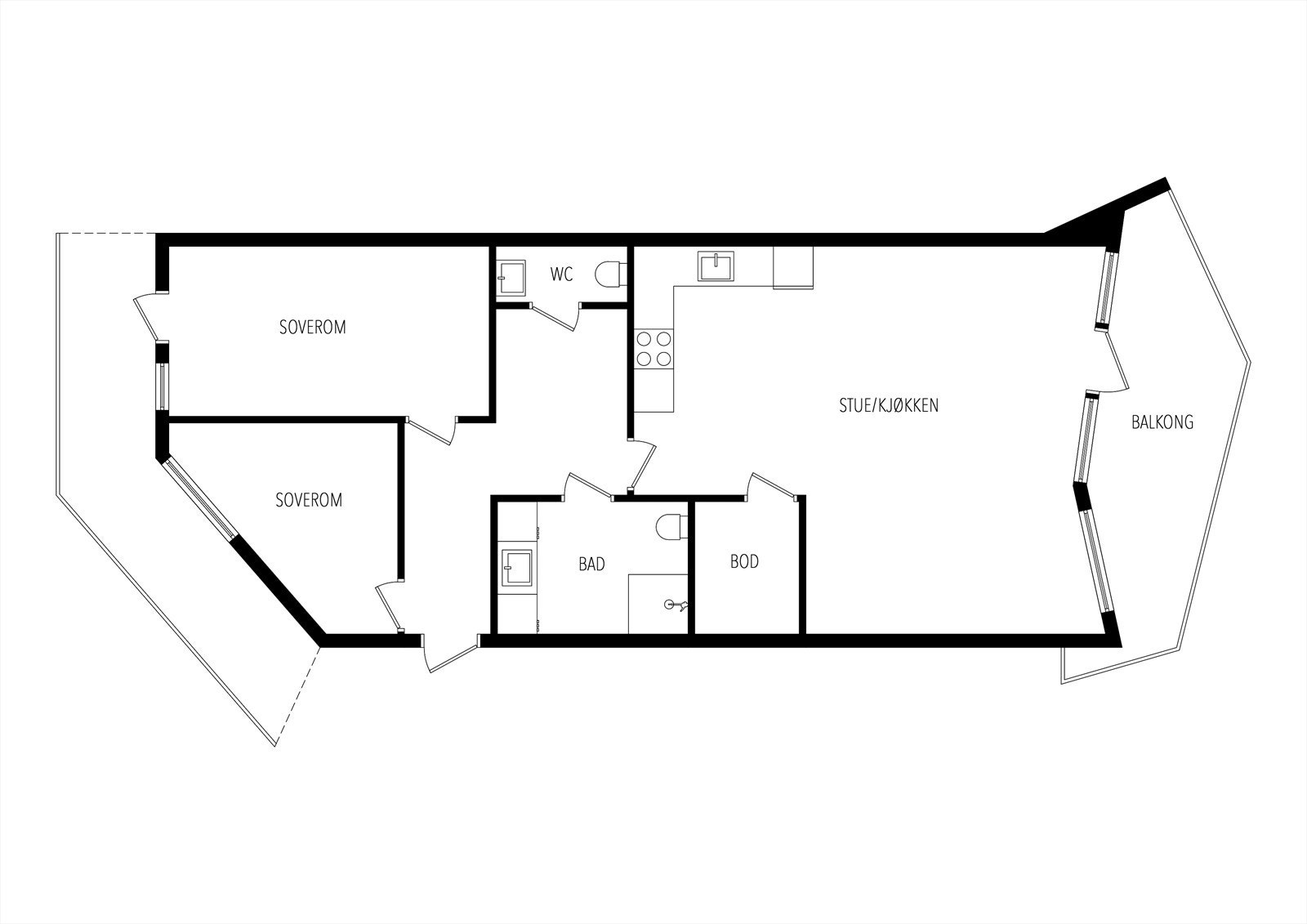 Plantegning 3. etasje Galleribilde