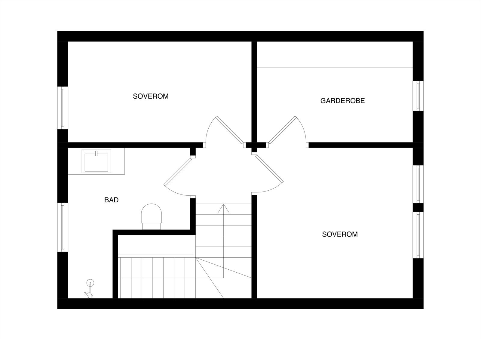 Planskisse 2. etasje Galleribilde