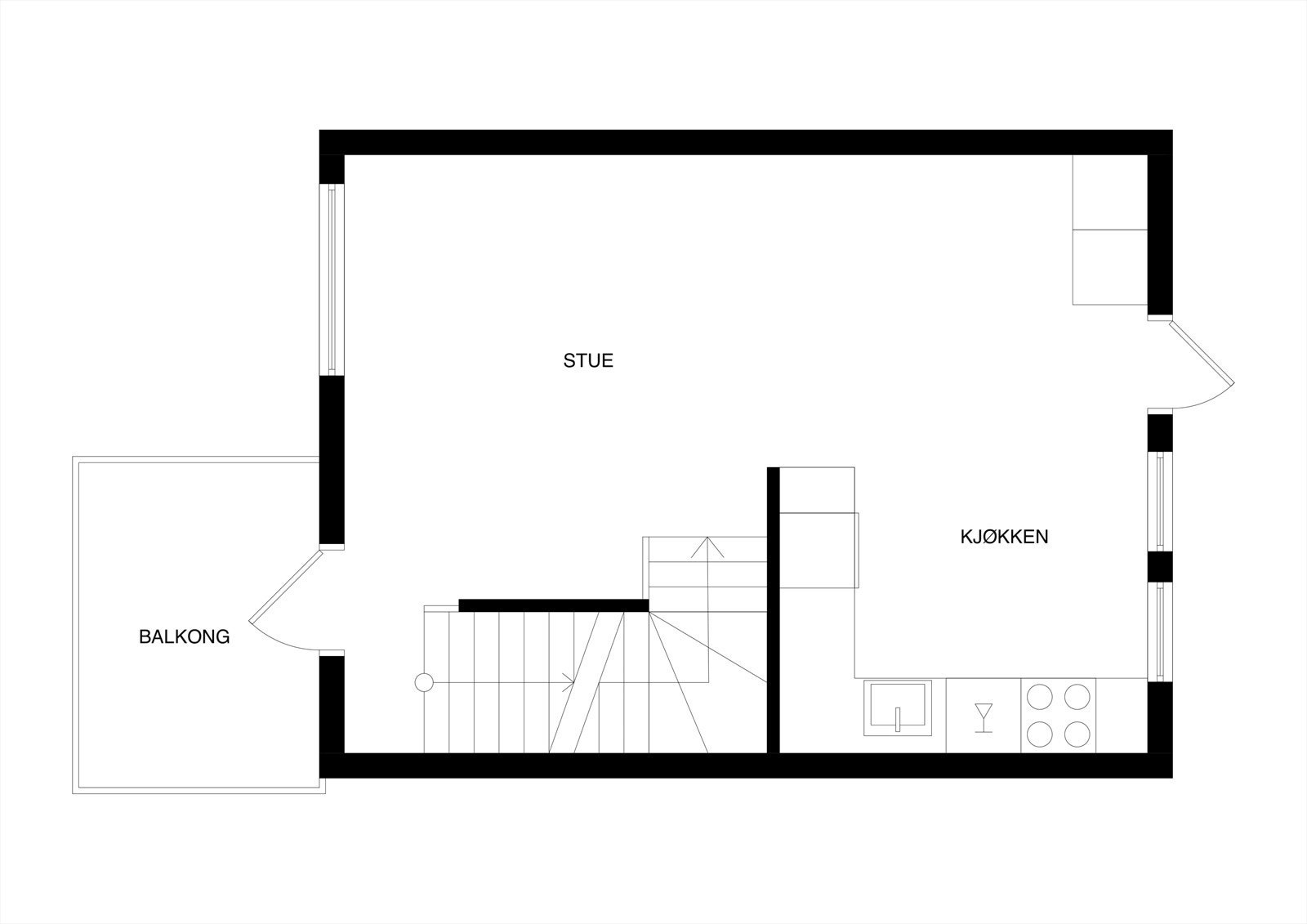Planskisse 1. etasje Galleribilde