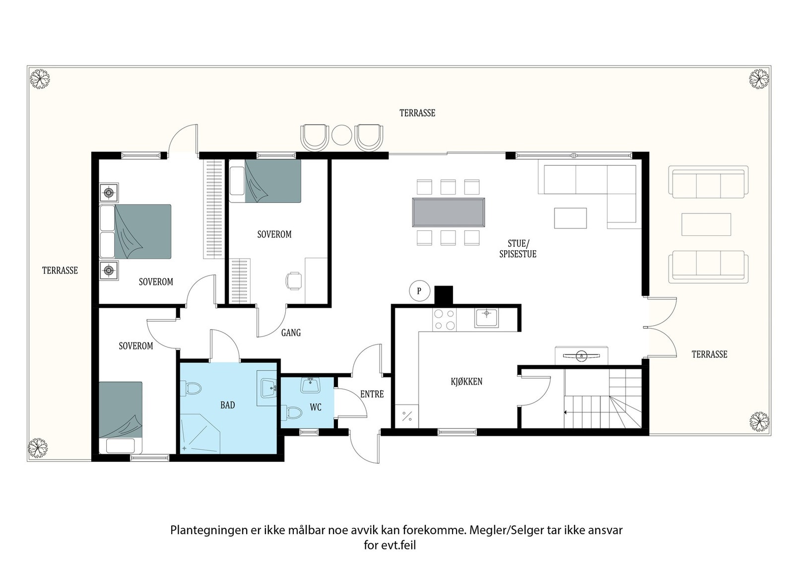Plantegning 1. etg Galleribilde