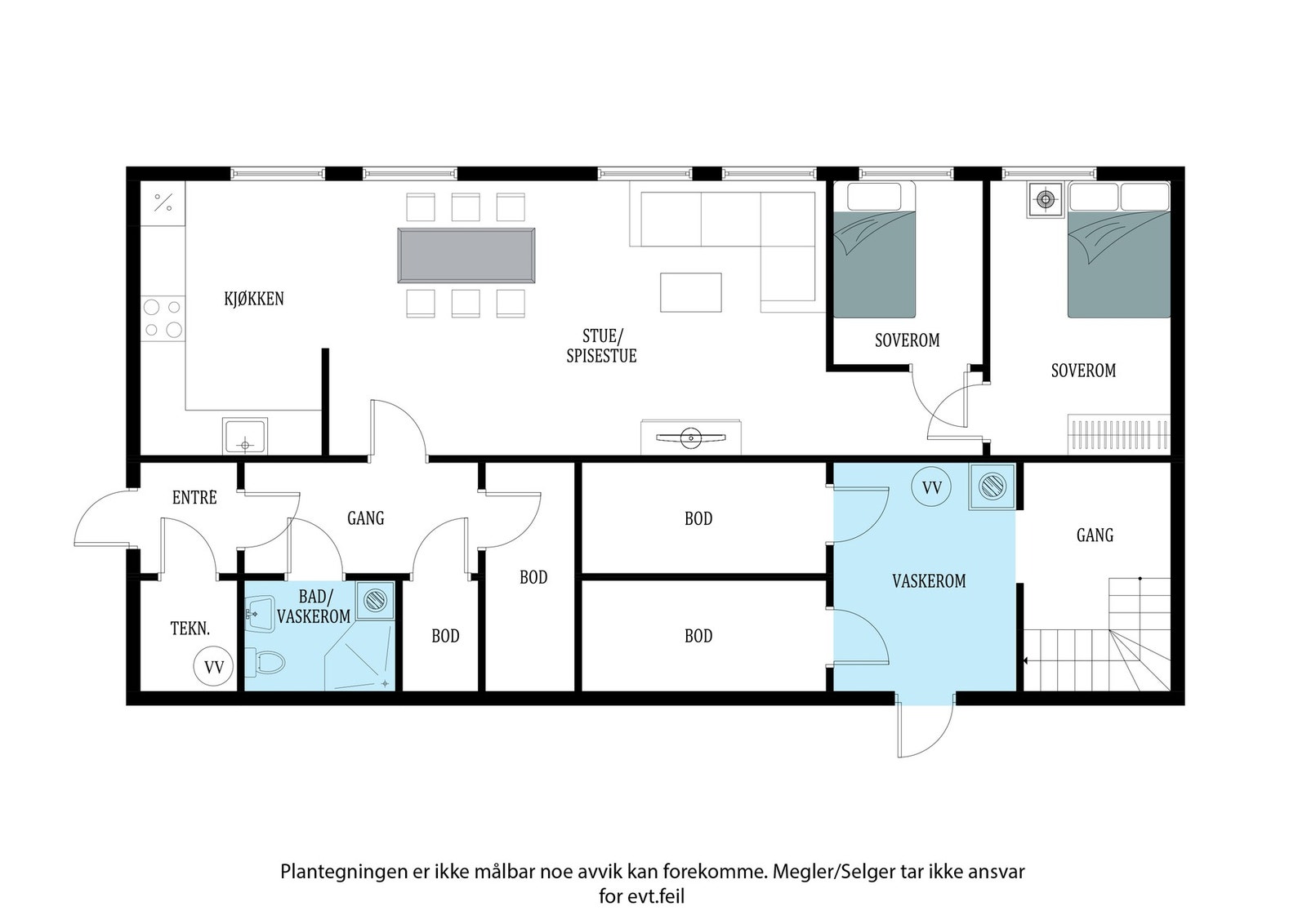 Plantegning u. etg Galleribilde