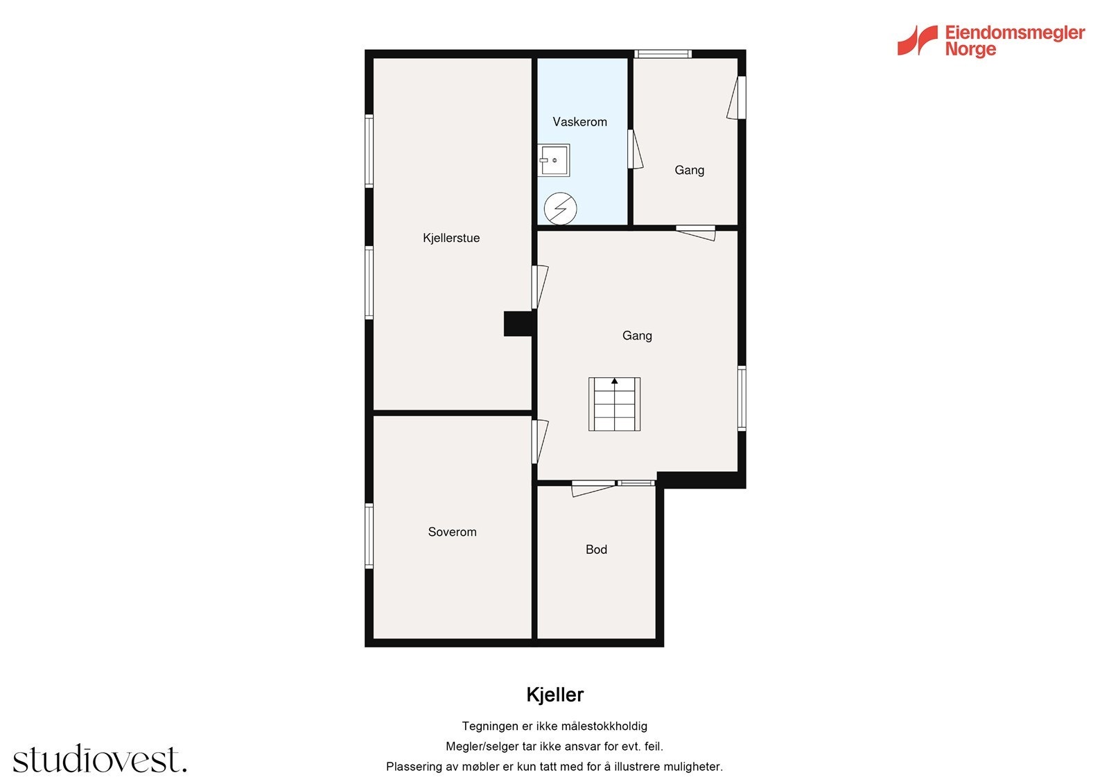 Plantegning kjeller. Galleribilde