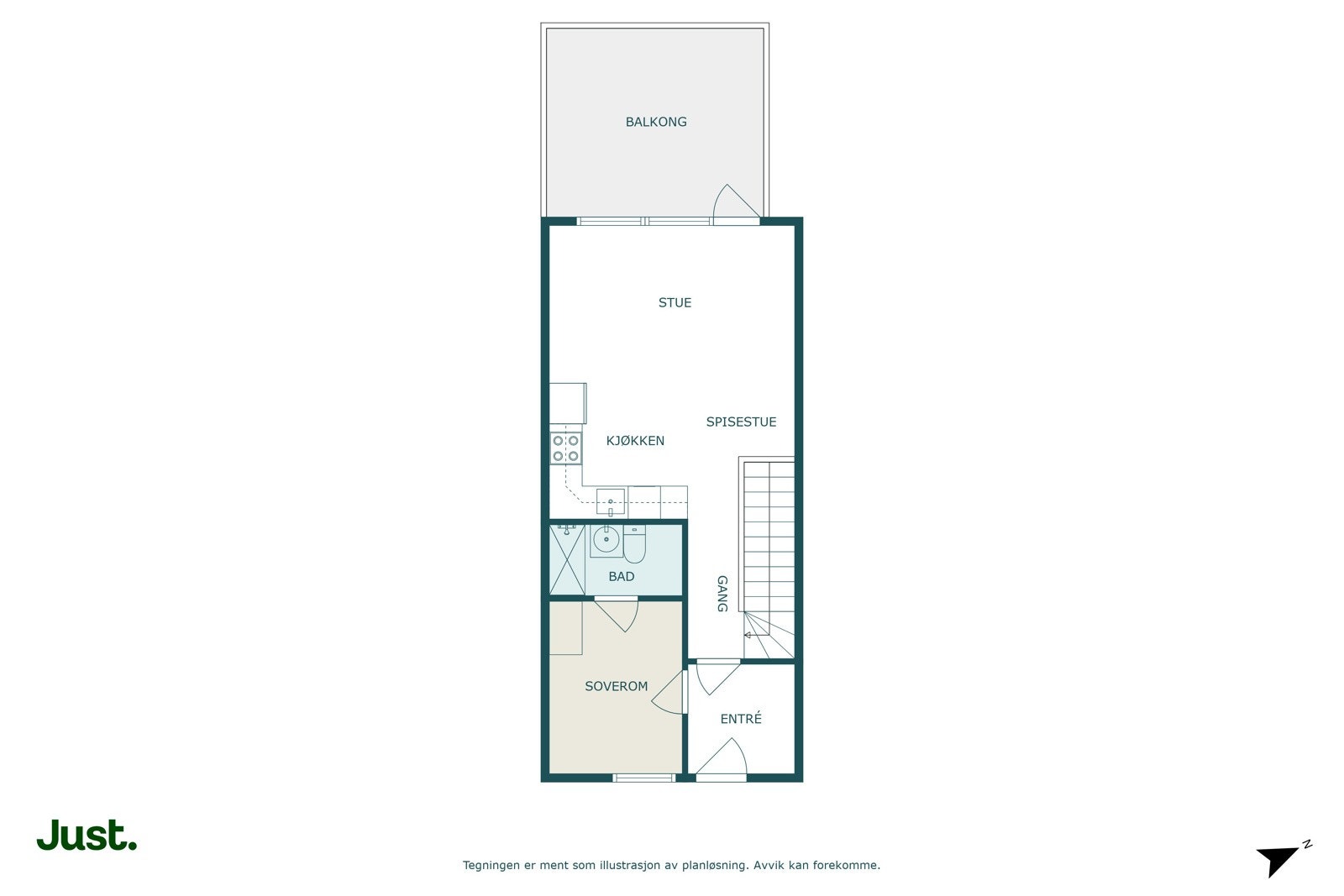 Planskisse hovedetasje.