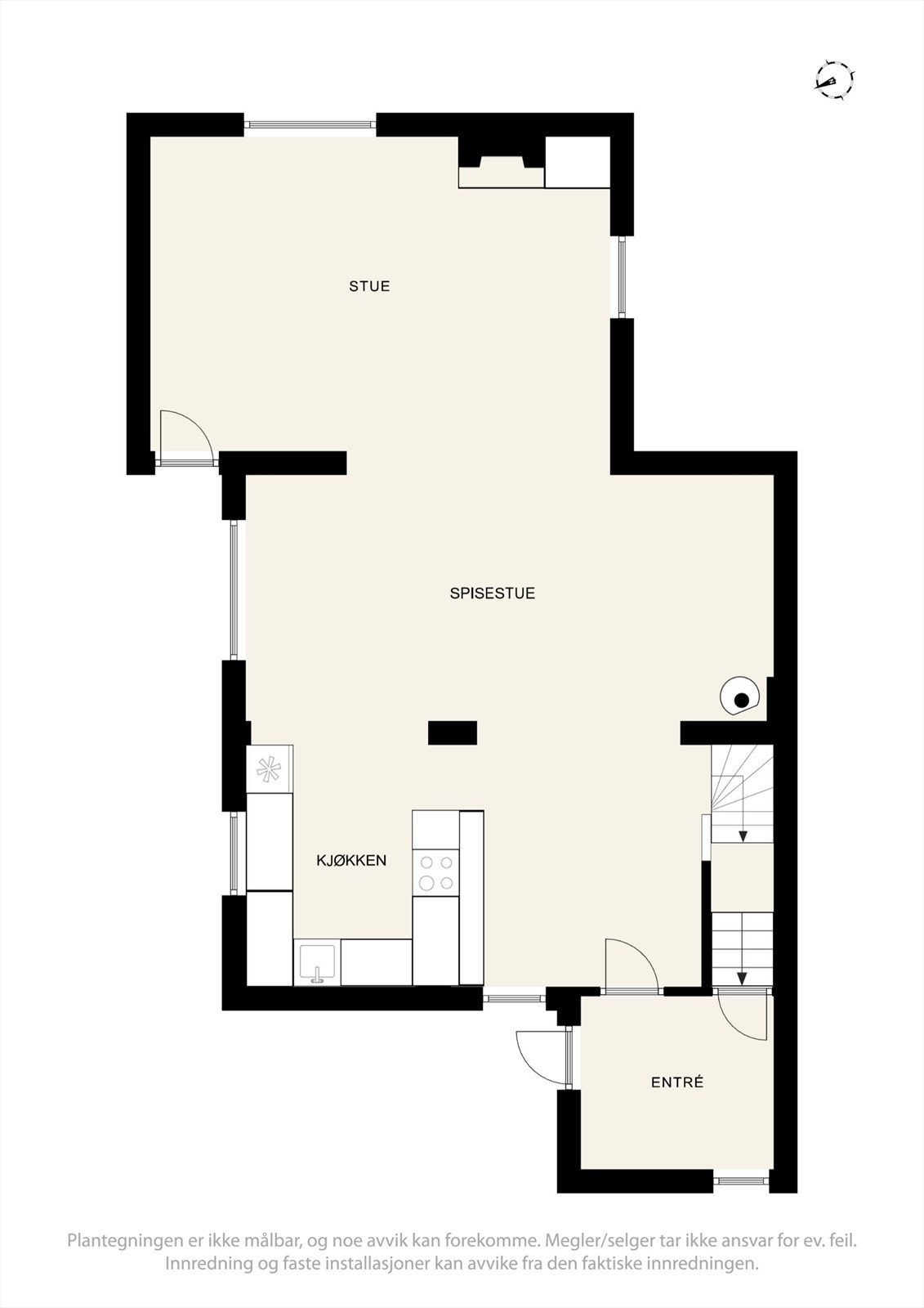 Plantegning 1. etasje Galleribilde