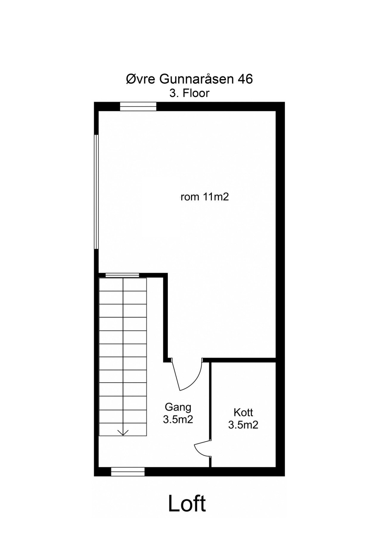 Plantegning loft. Galleribilde