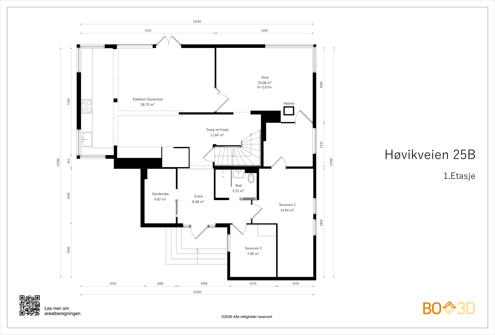 Plantegning 1. etasje Galleribilde
