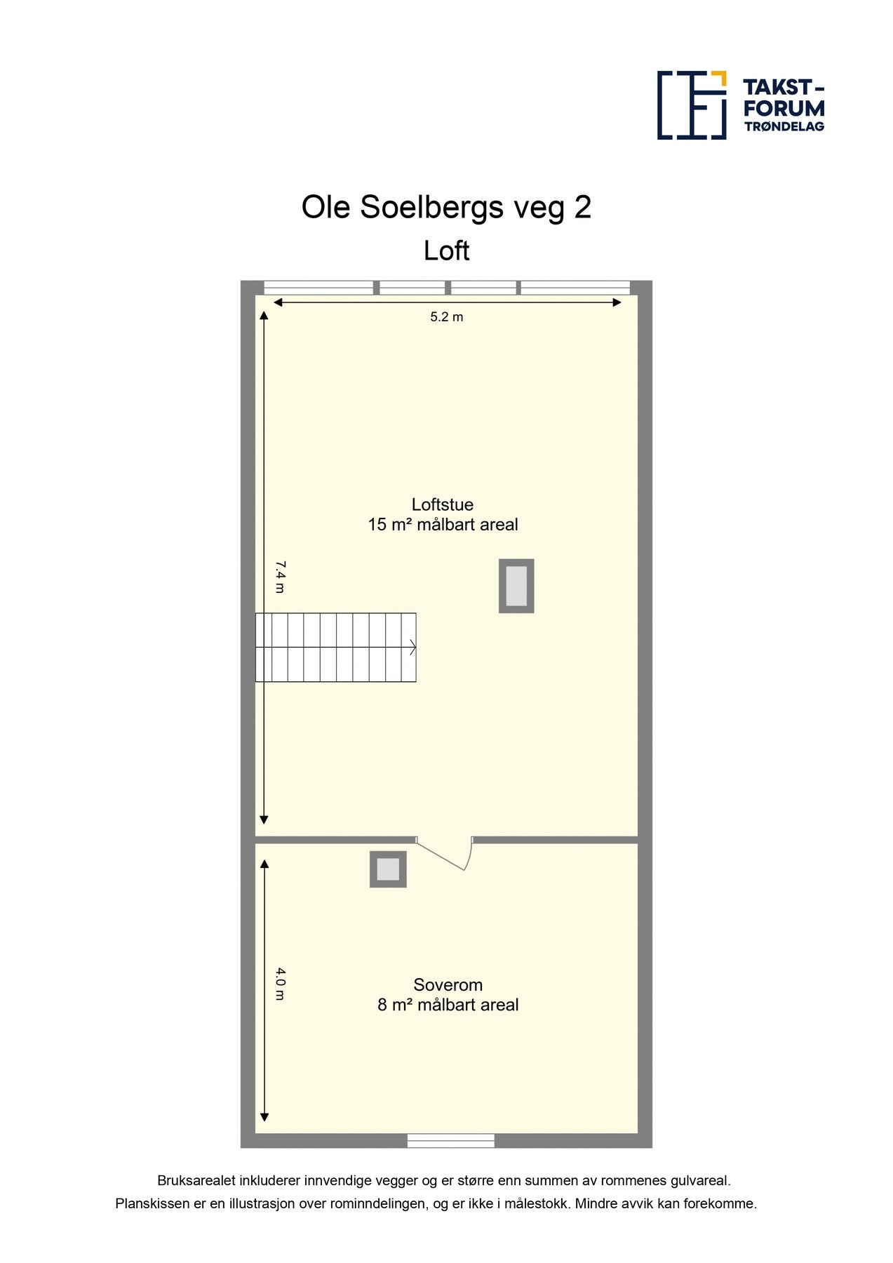 Plantegning loft Galleribilde