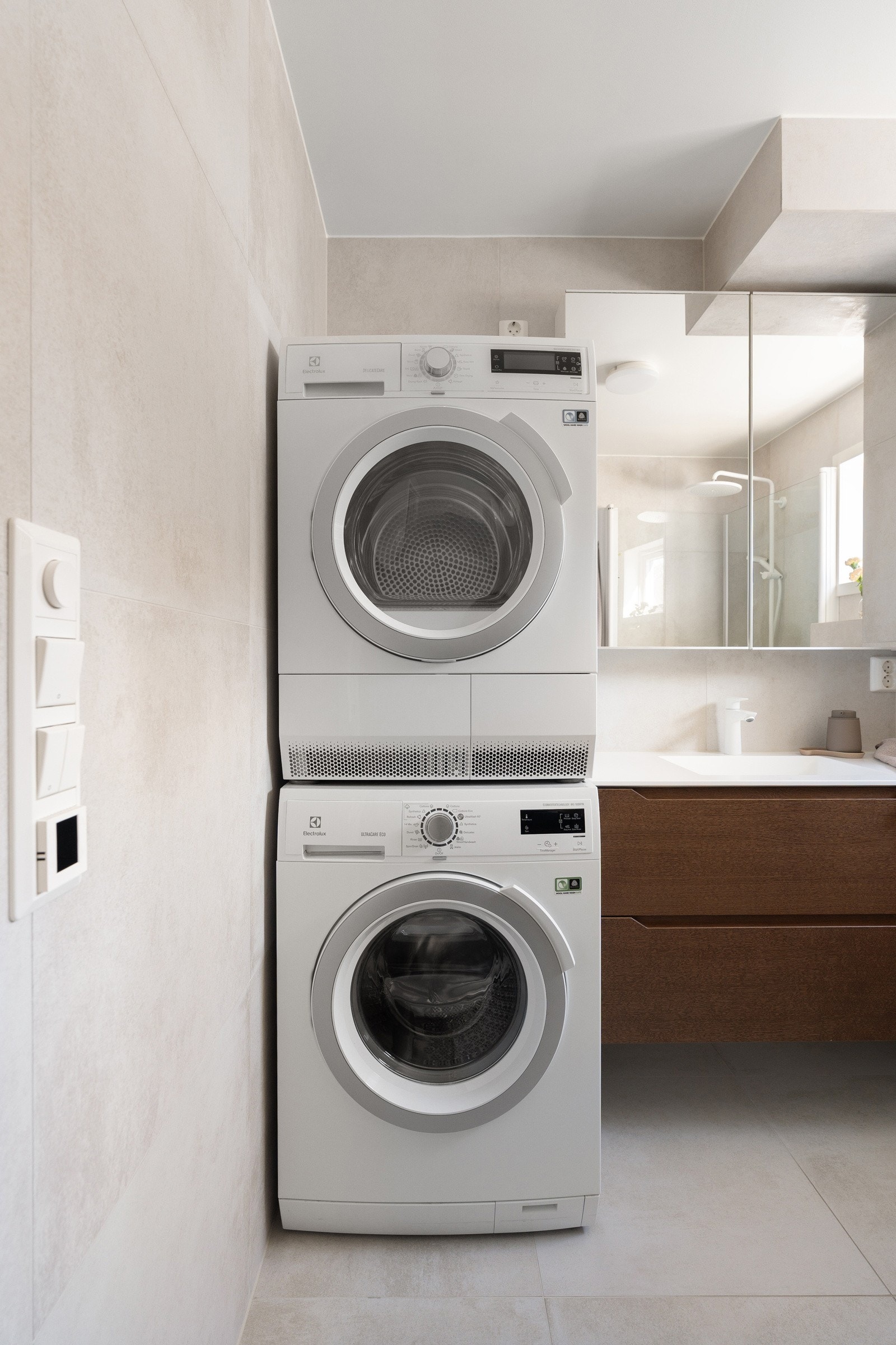 Her er det også opplegg for vaskemaskin.