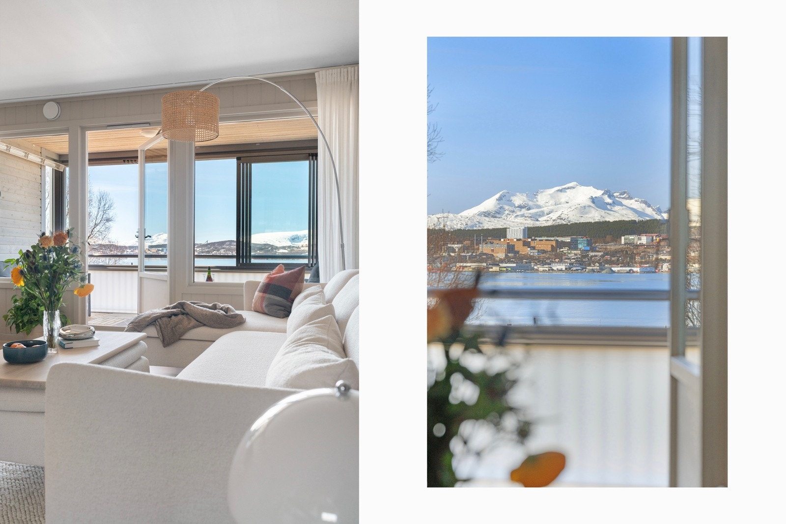 En lekker 2-roms med gjennomgående moderne standard, stor vinterhage og garasjeplass.