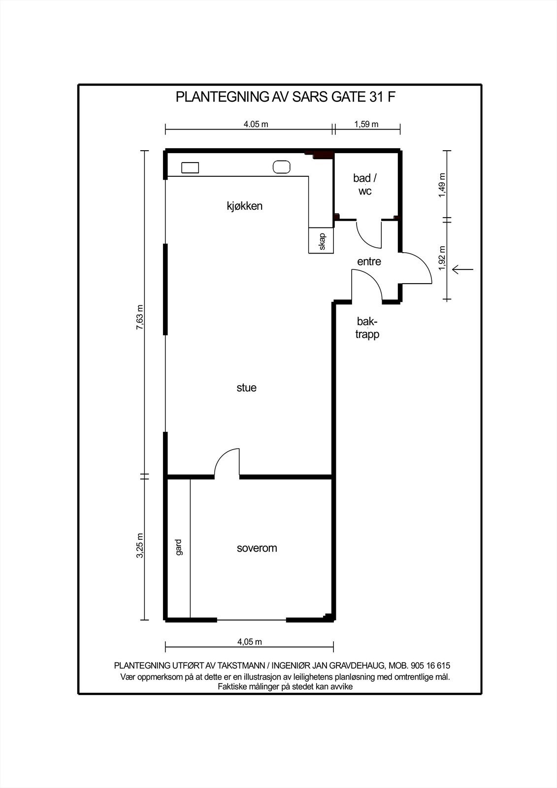 Plantegning Galleribilde