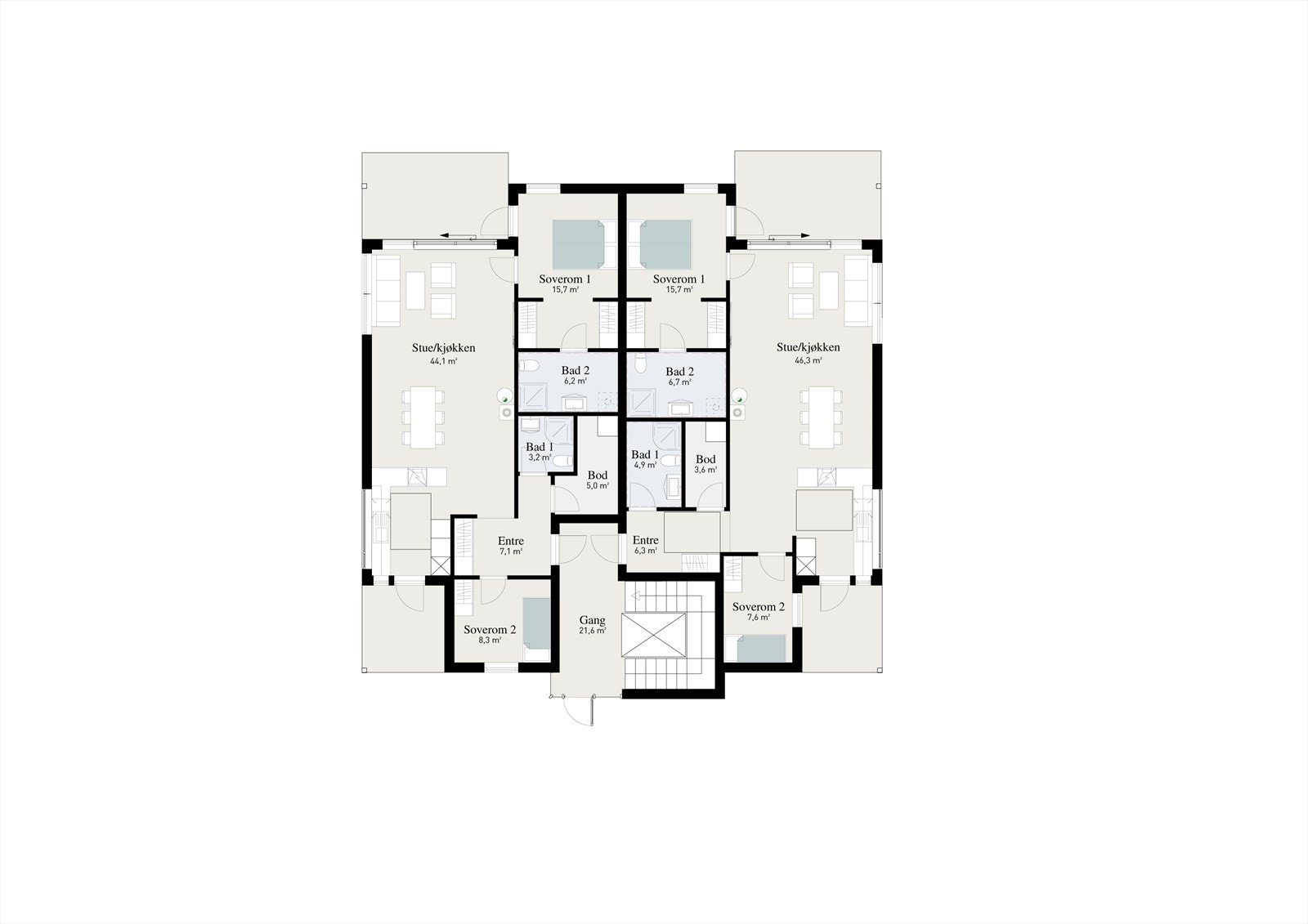 Etasjeplaner: E-01-Plan-1-etg-B03-02.jpg Galleribilde