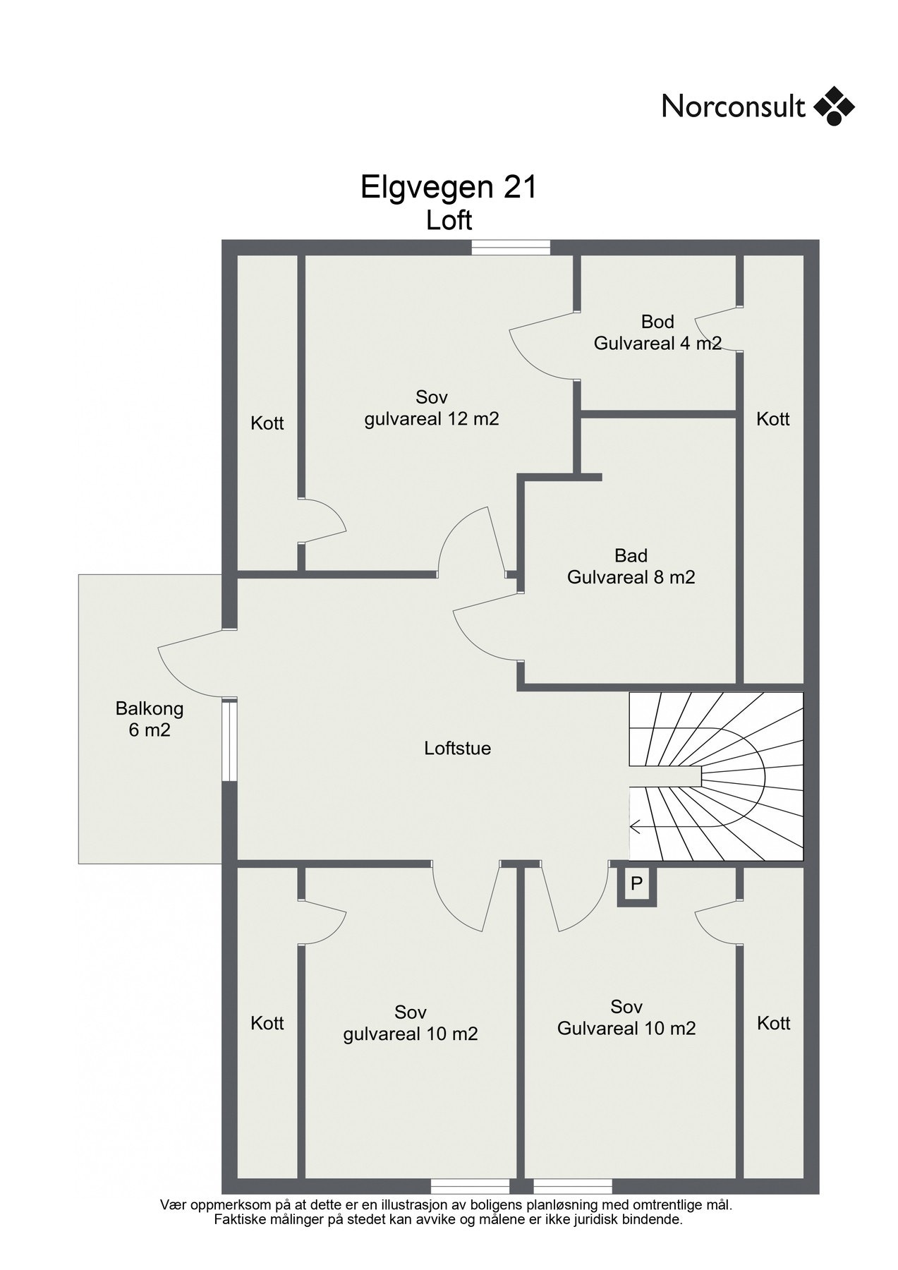 Planskisse loft Galleribilde