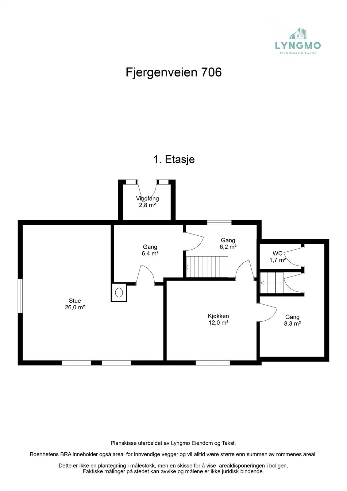 Plantegning 1. etasje Galleribilde