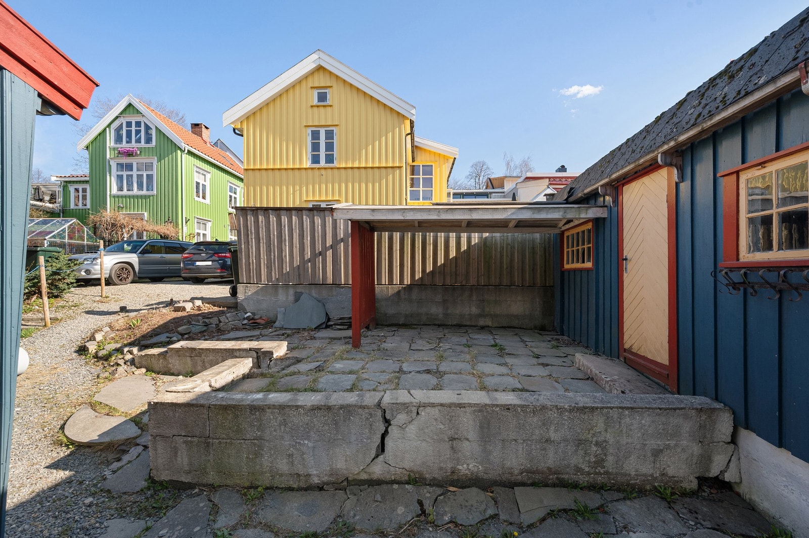 Mulighet for etablering av parkeringsplass. Galleribilde