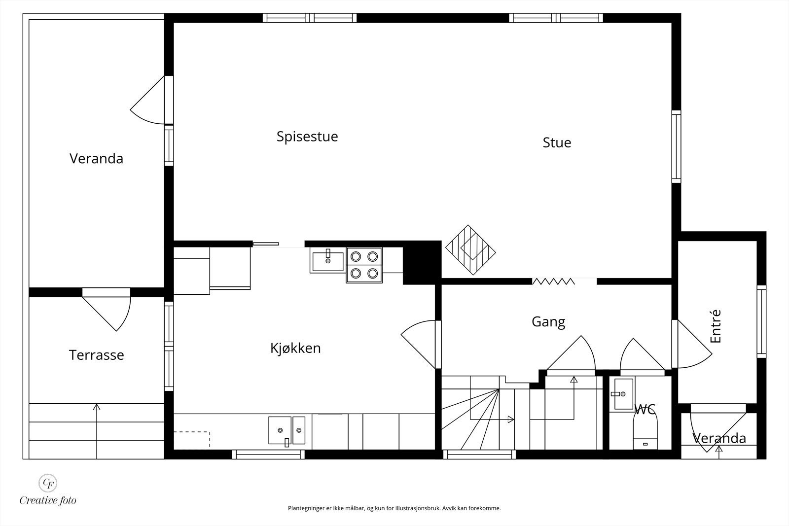 Plantegning 1.etasje Galleribilde