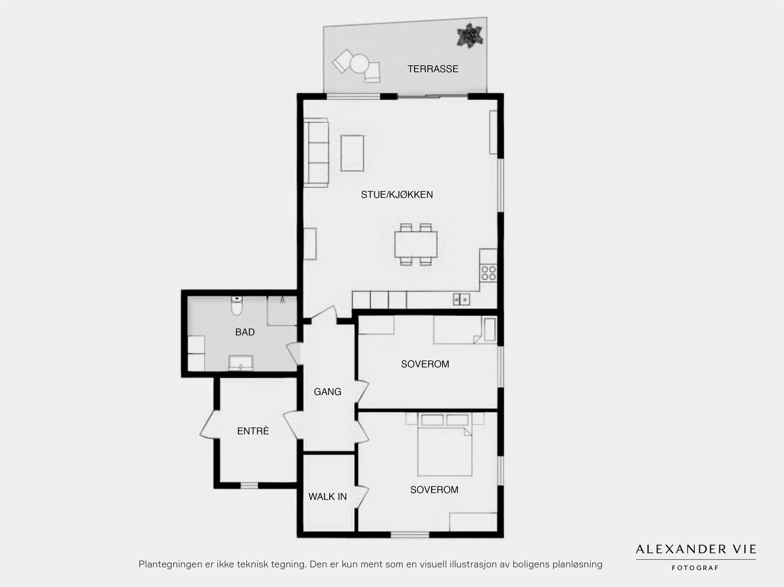 Planskisse 1. etg. Galleribilde