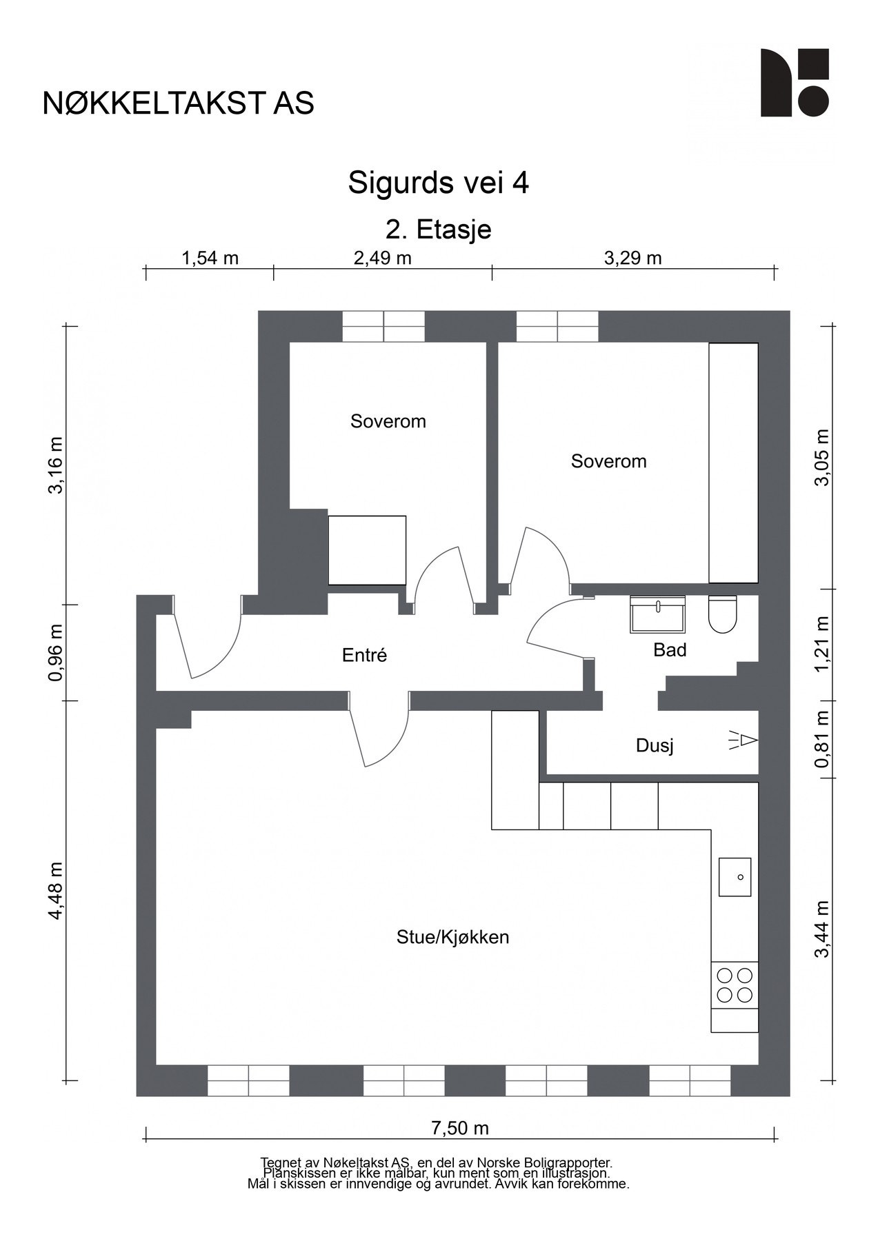 Plantegning Galleribilde