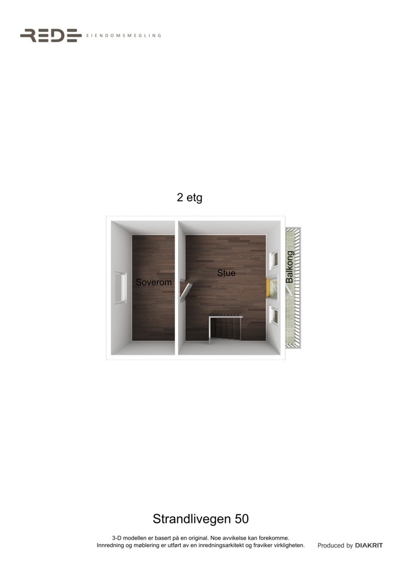 Planskisse 3D - Loft Galleribilde