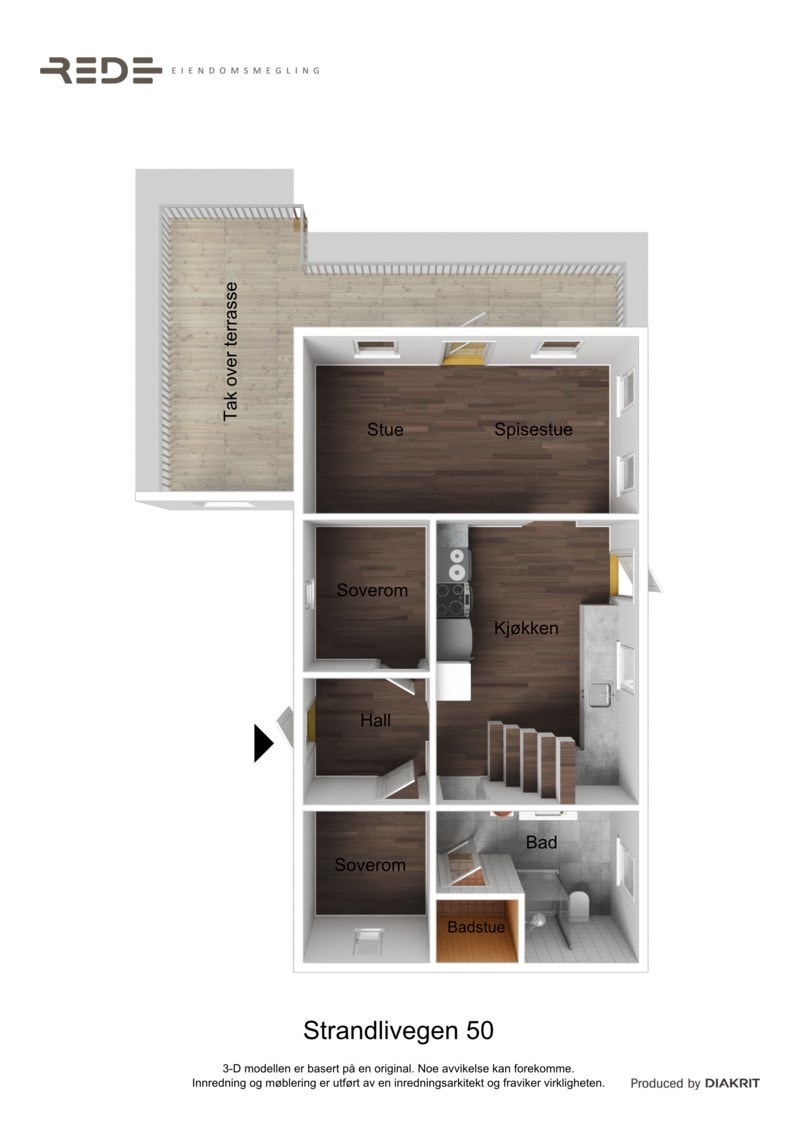 Planskisse 3D - 1.etg. Galleribilde