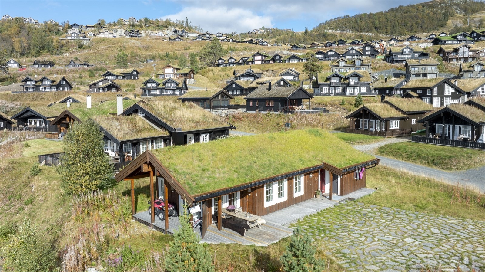 Hytta har en meget sentral beliggenhet og særdeles enkel adkomst til alpintanlegg og skiløyper forøvrig. Galleribilde
