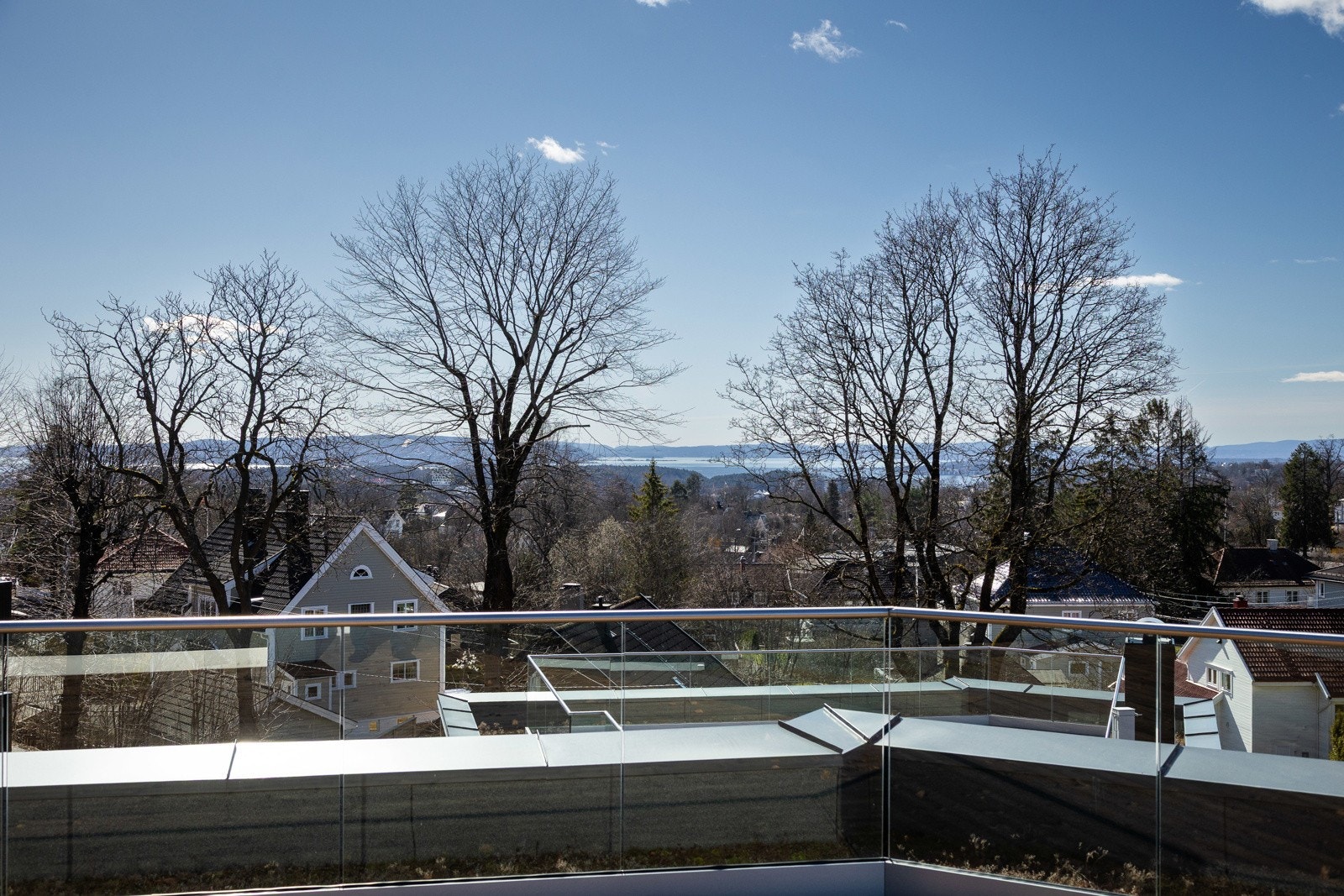 Flott utsikt fra takterrassen Galleribilde