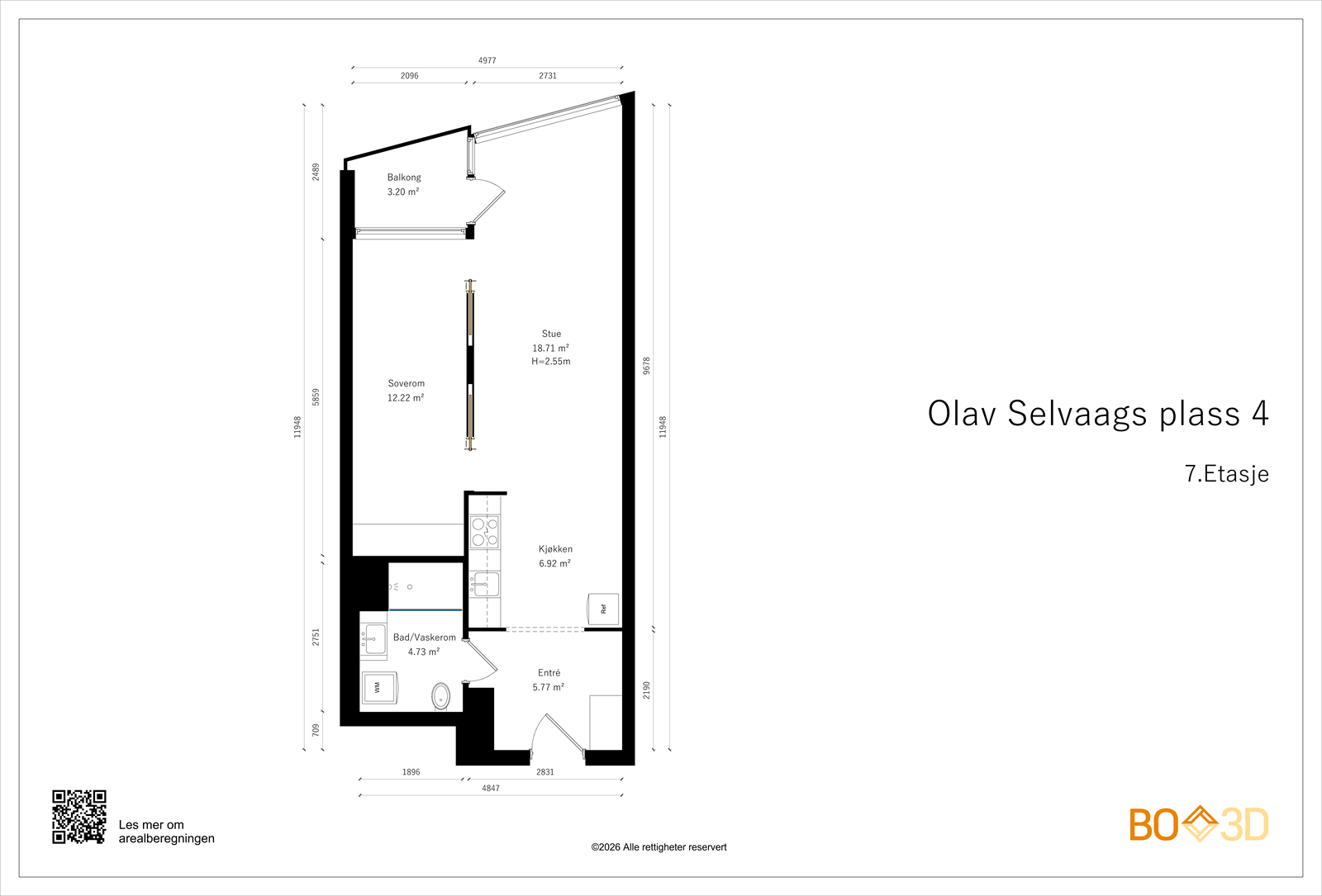 Planskisse 7. etasje. Galleribilde