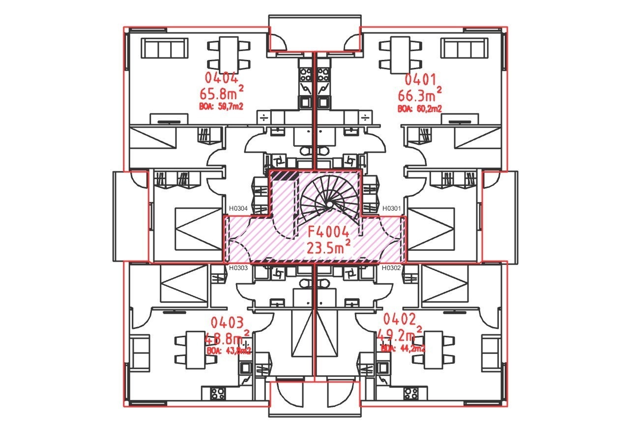 Plantegning 4. etg. Galleribilde