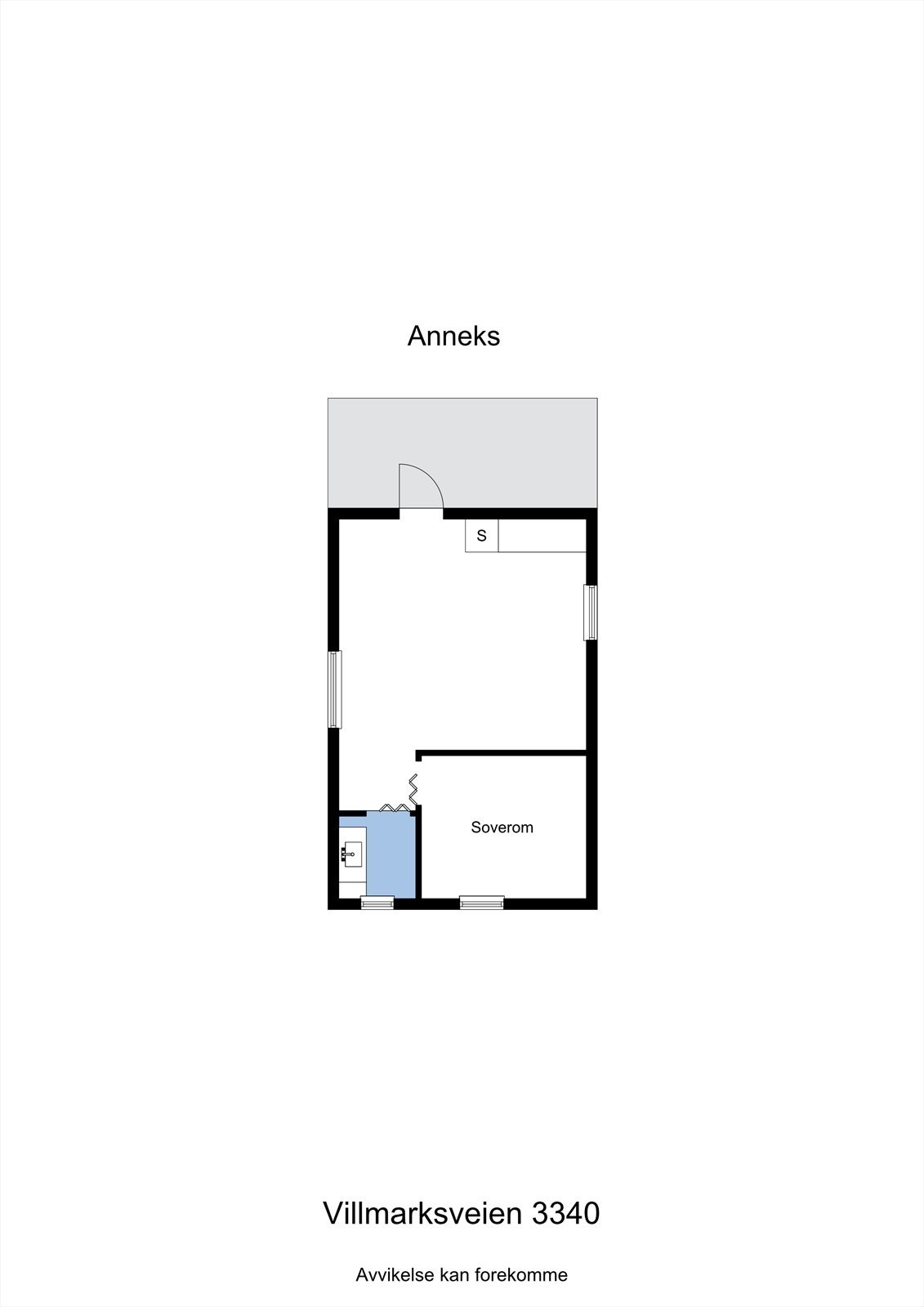 Planskisse anneks. Galleribilde