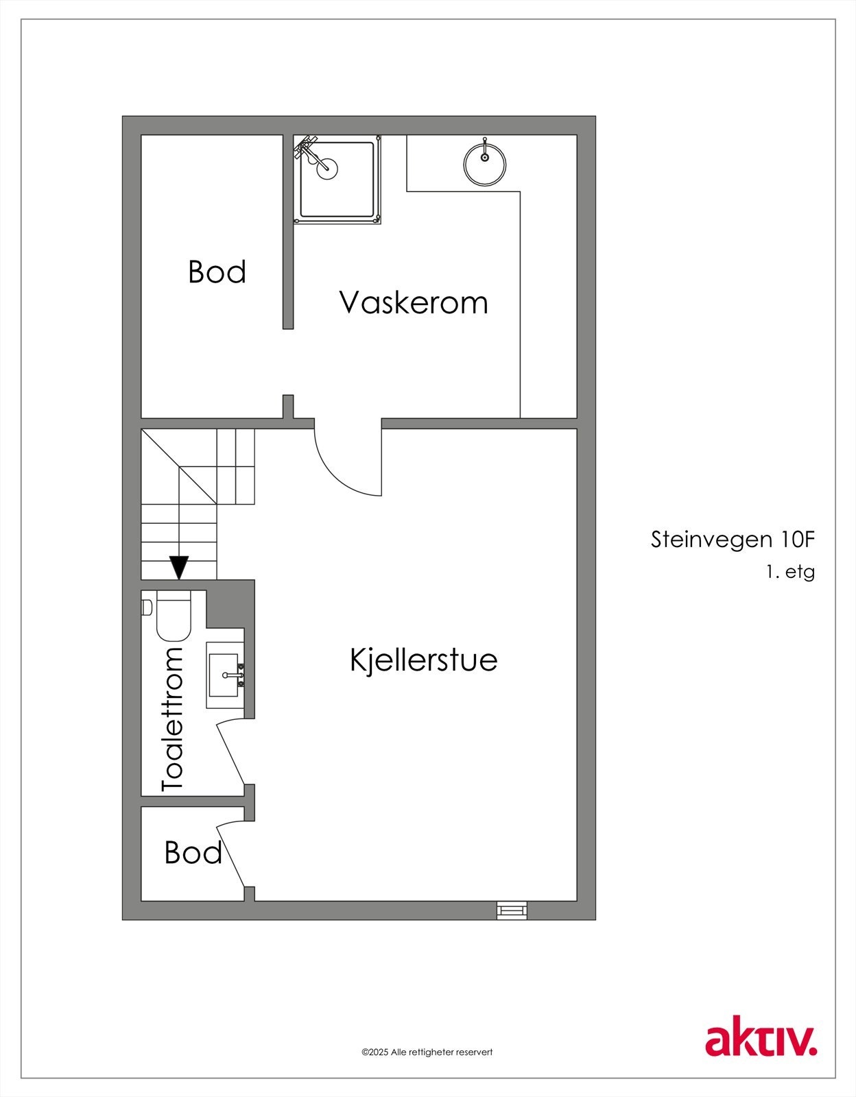Plantegning kjeller Galleribilde