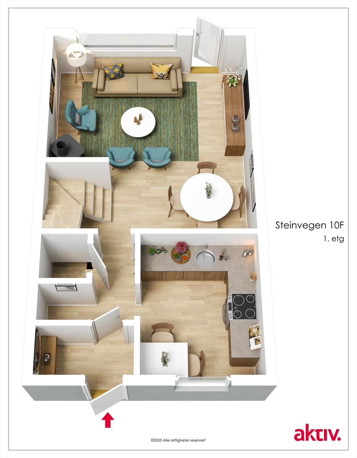 Plantegning 1. etg. Galleribilde