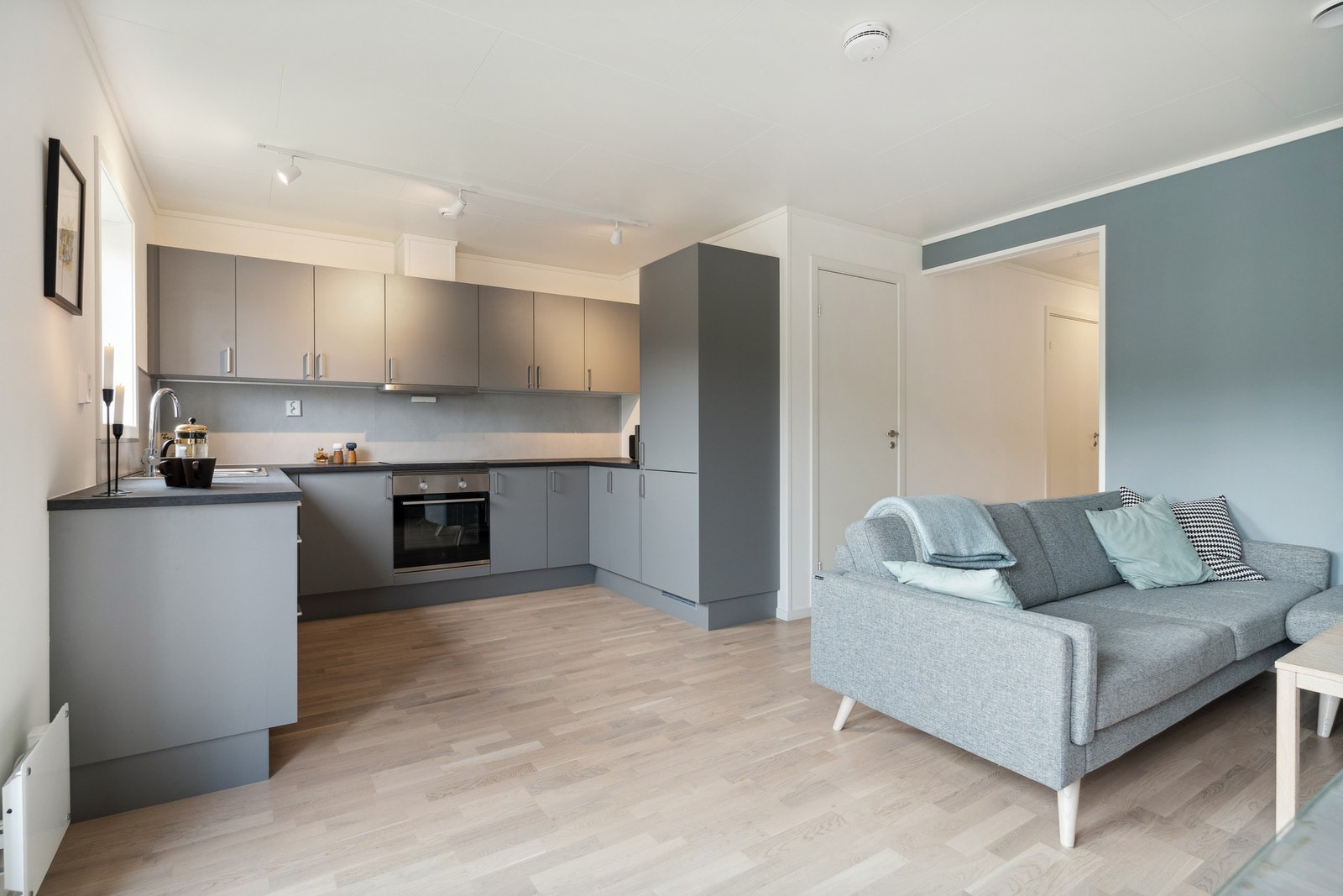 Leiligheten har balansert ventilasjonsanlegg og gulvvarme på bad og i entré. Galleribilde