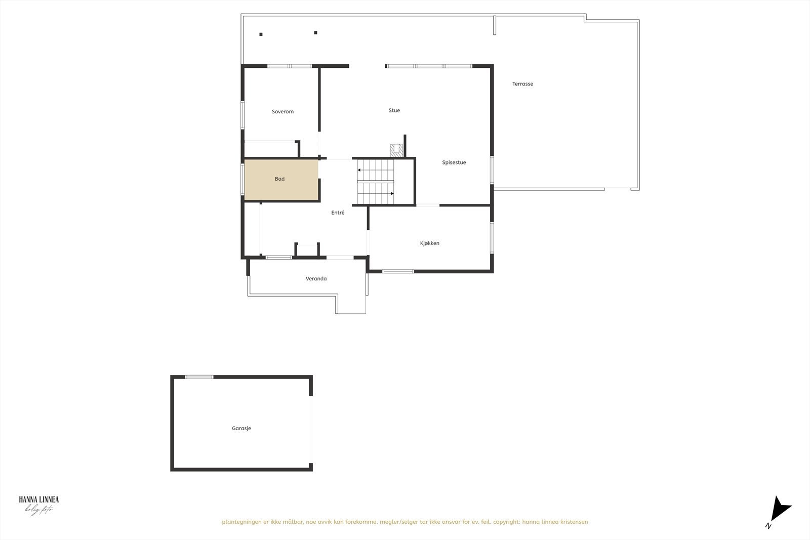 Plantegning 1.etasje Galleribilde
