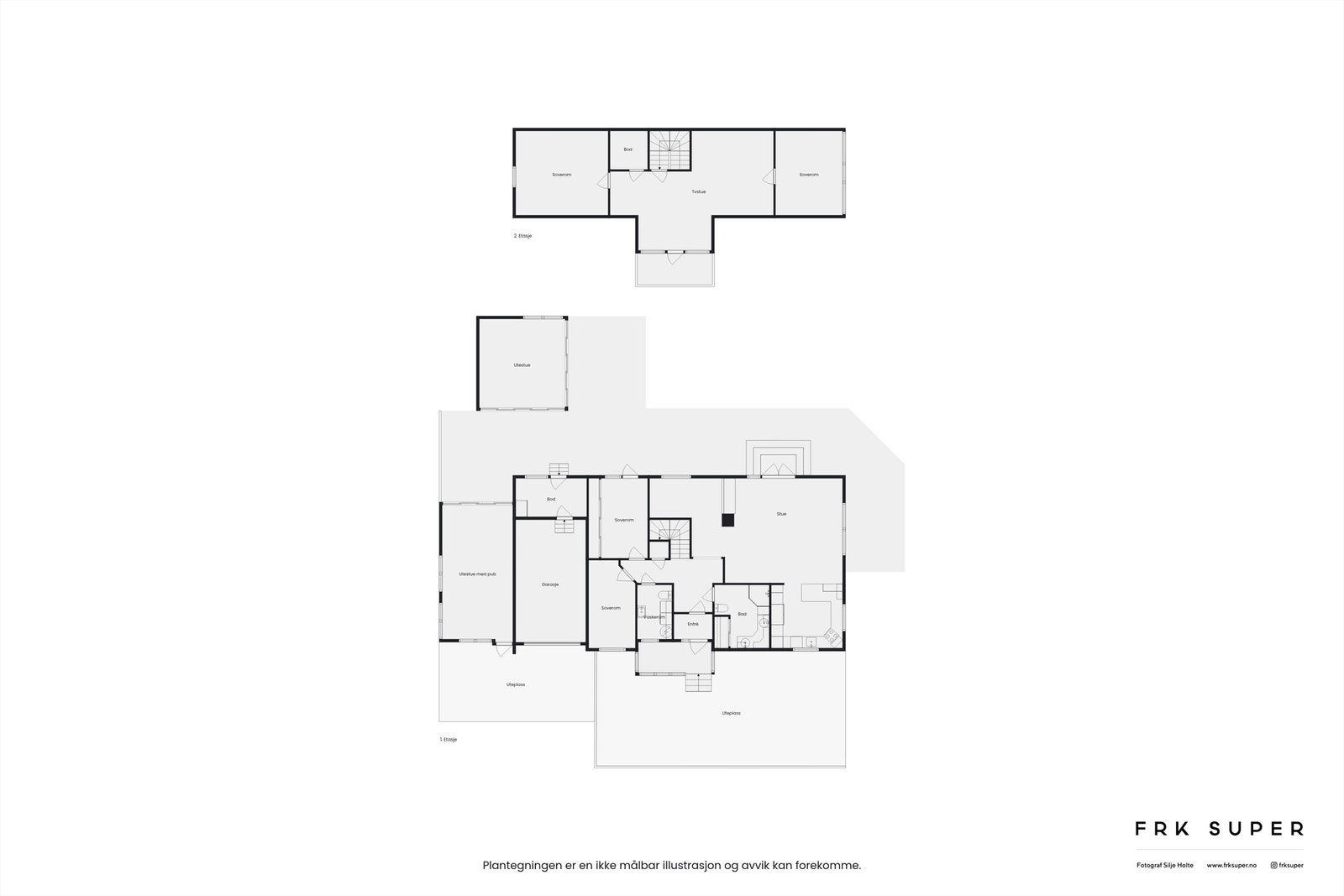 Plantegning 1. og 2. etasje Galleribilde