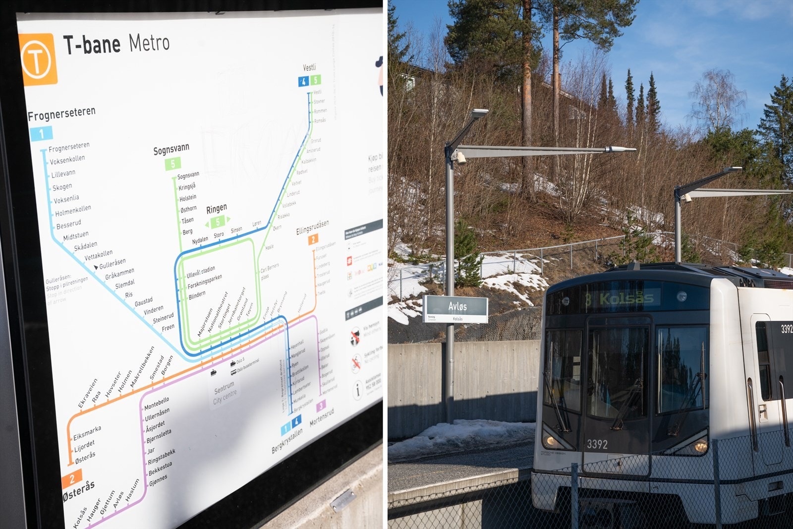 Avløs T-banestasjon ligger kun et par minutters gange fra boligen og gir enkel tilgang til både Oslo og øvrige deler av Bærum Galleribilde