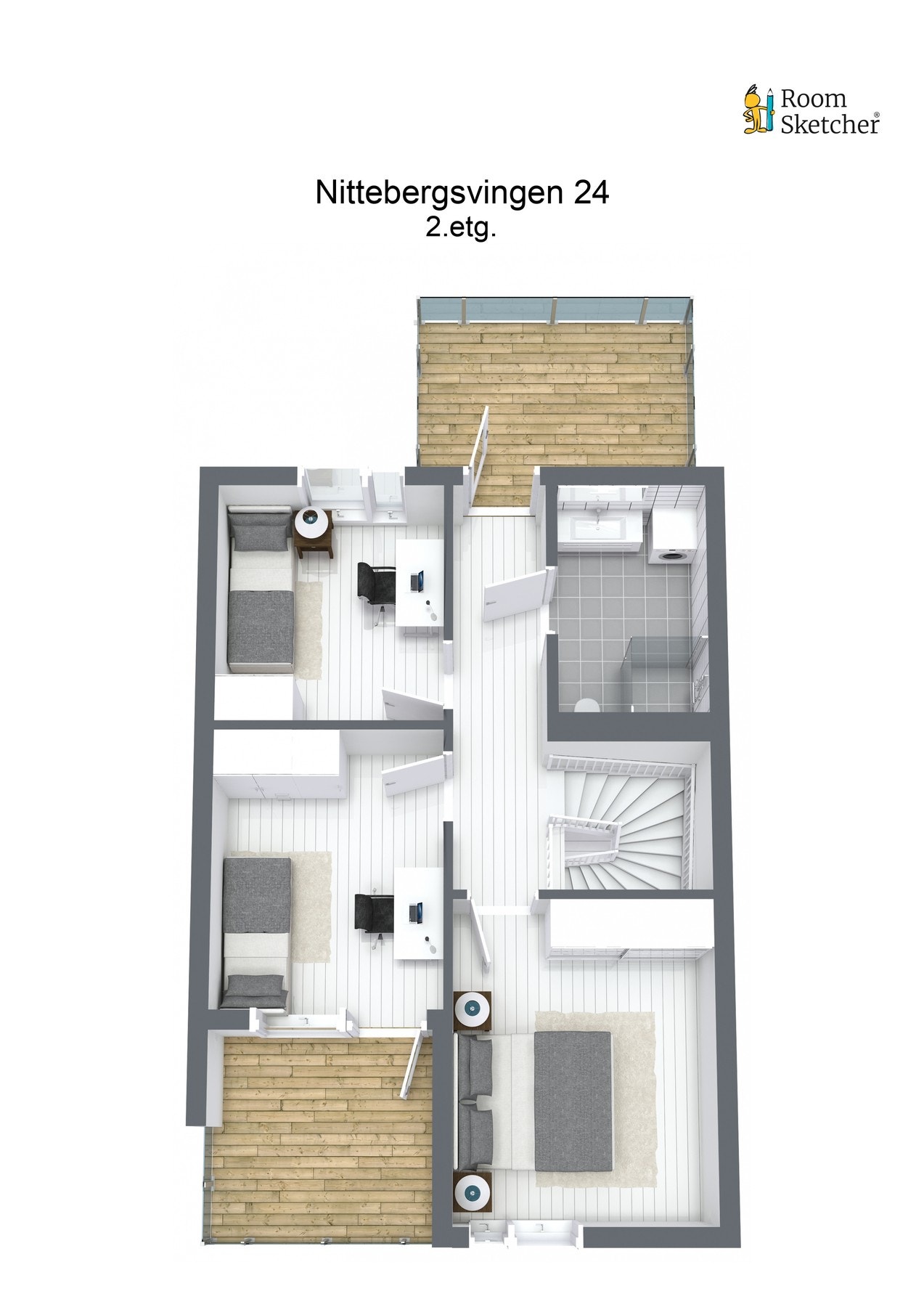 Plantegning 2. etasje Galleribilde