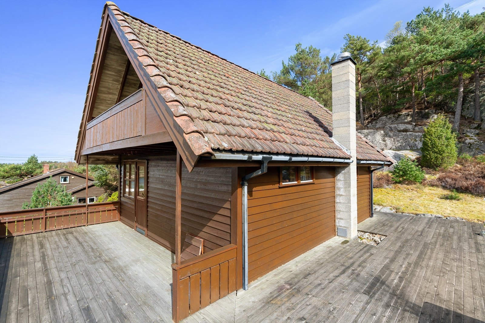 Terrasse av god størrelse. Galleribilde