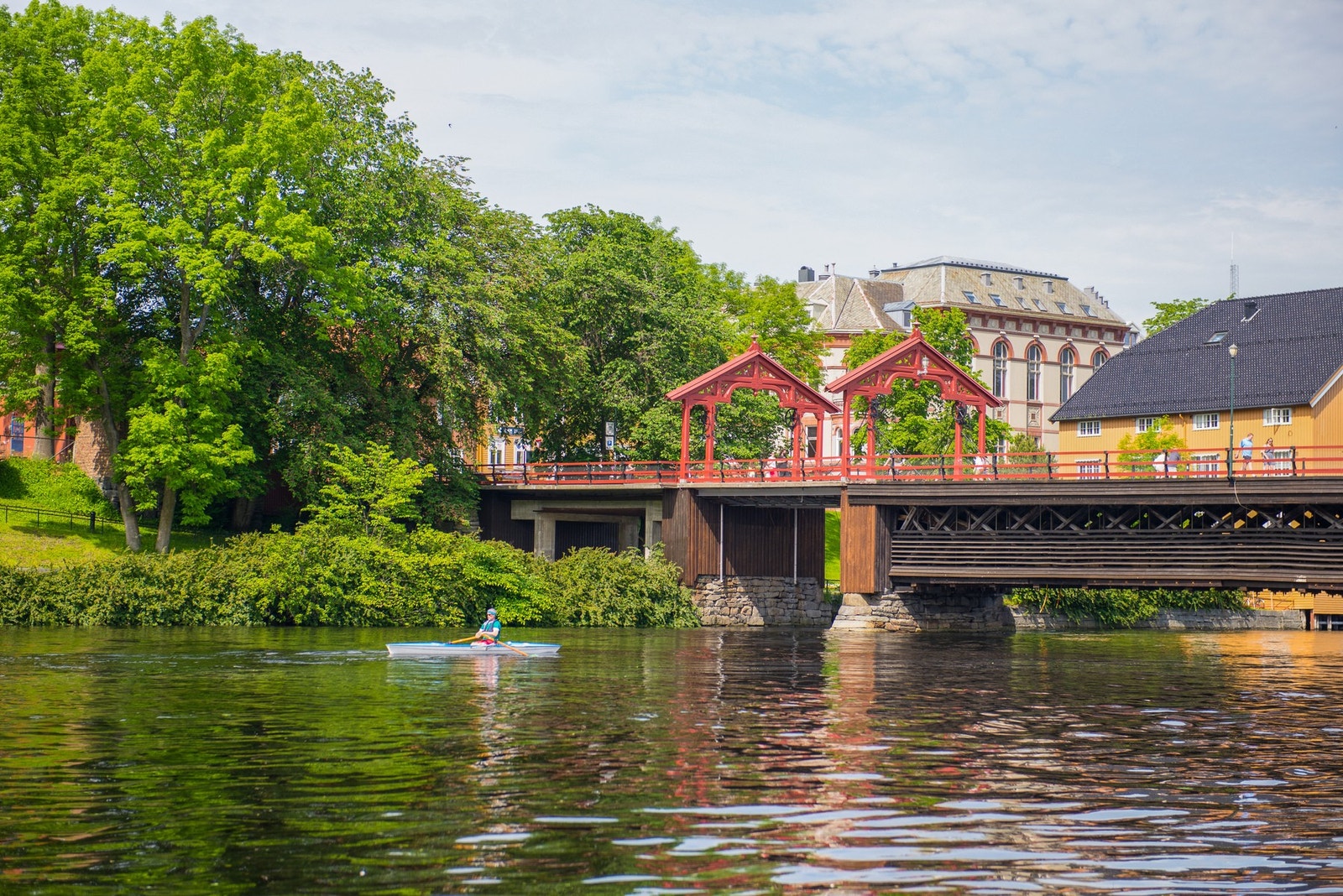 Bakklandet er kjent for sin nærhet til Nidelven. Gode turmuligheter langs en fantastisk promenade, langs elven. Kort vei inn til Midtbyen over den Gamle Bybro. Galleribilde