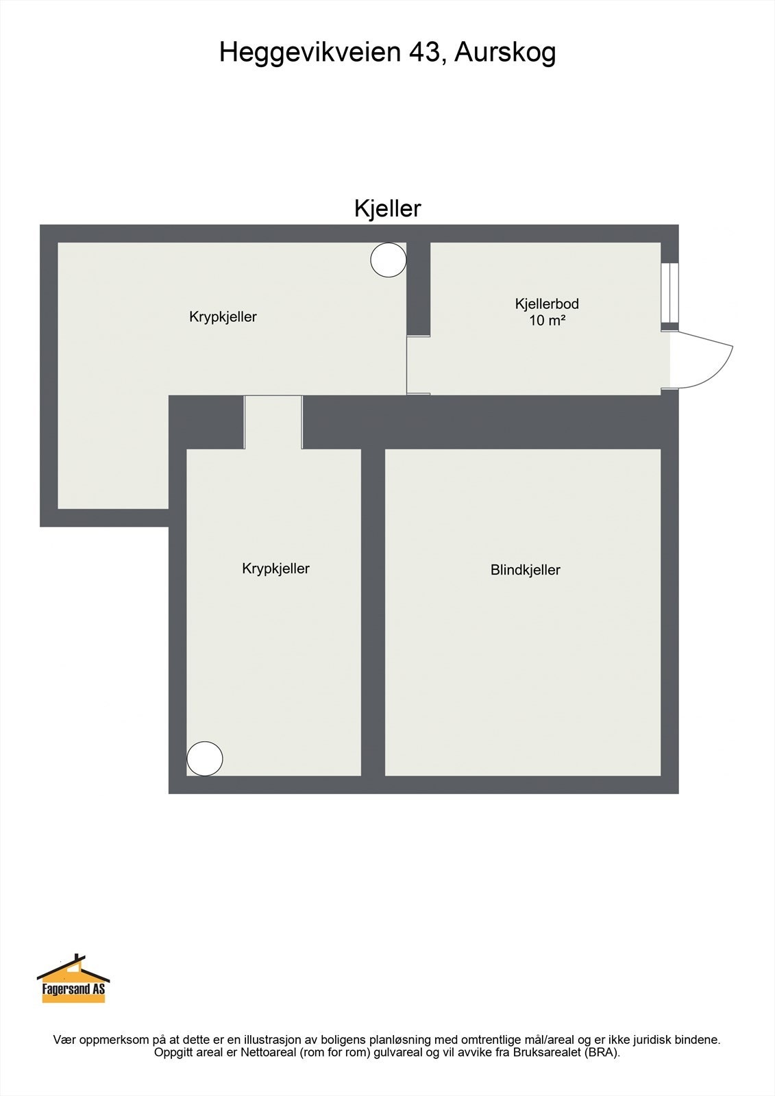 Planskisse kjeller. Galleribilde