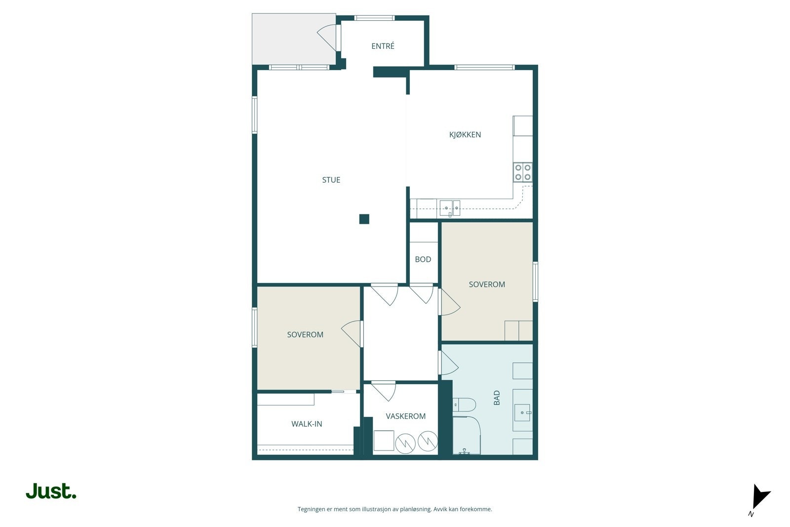 Planskisse underetasje.