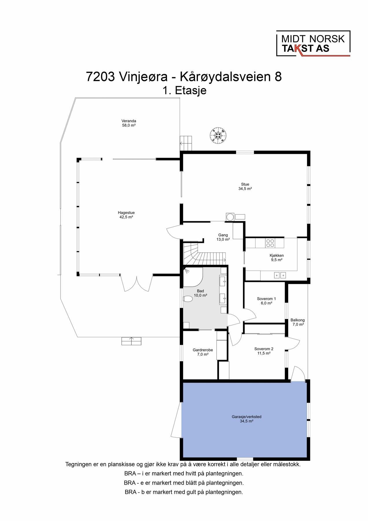 Planskisse, 1. etasje. Galleribilde