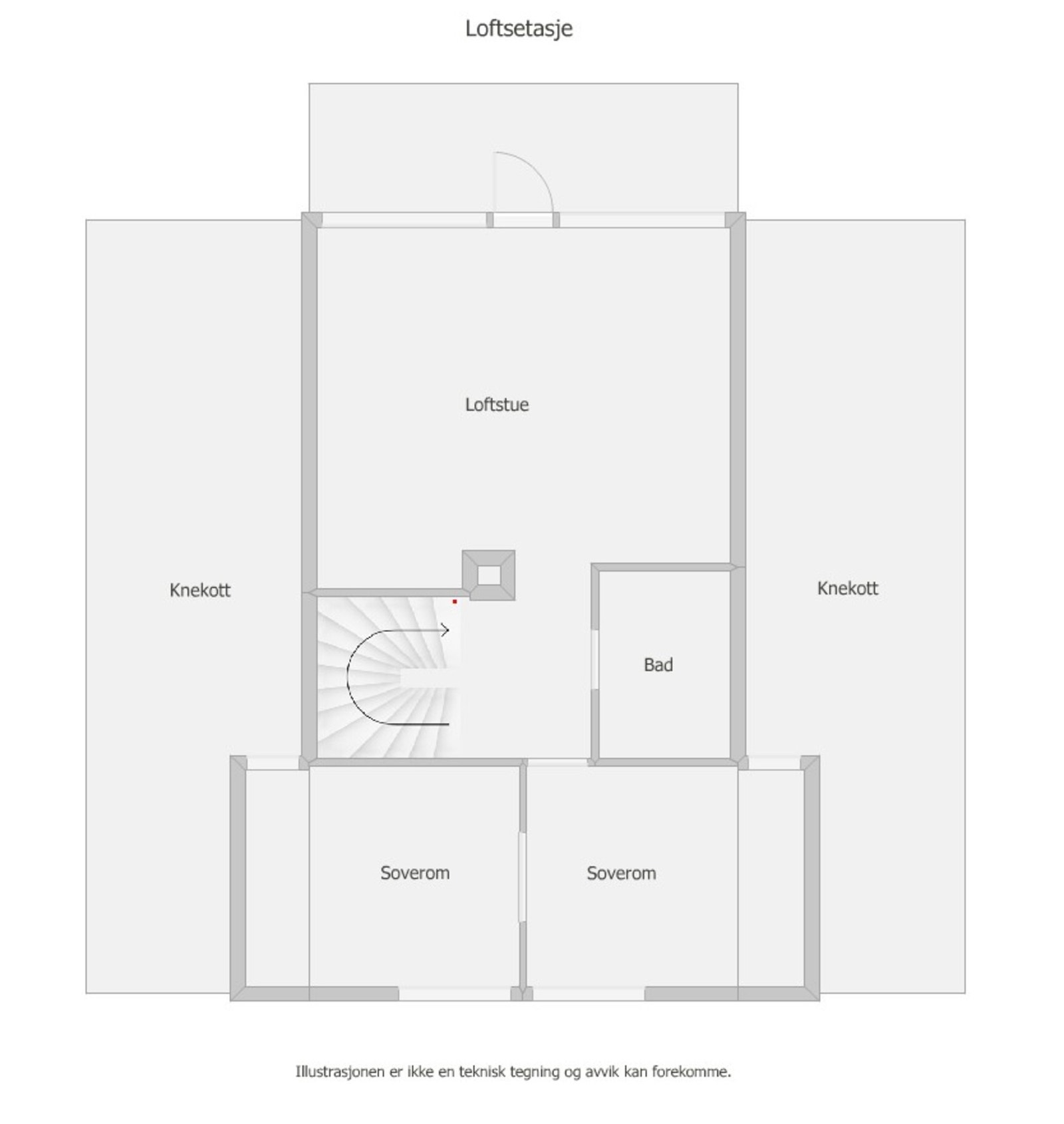 Plantegning loft Galleribilde