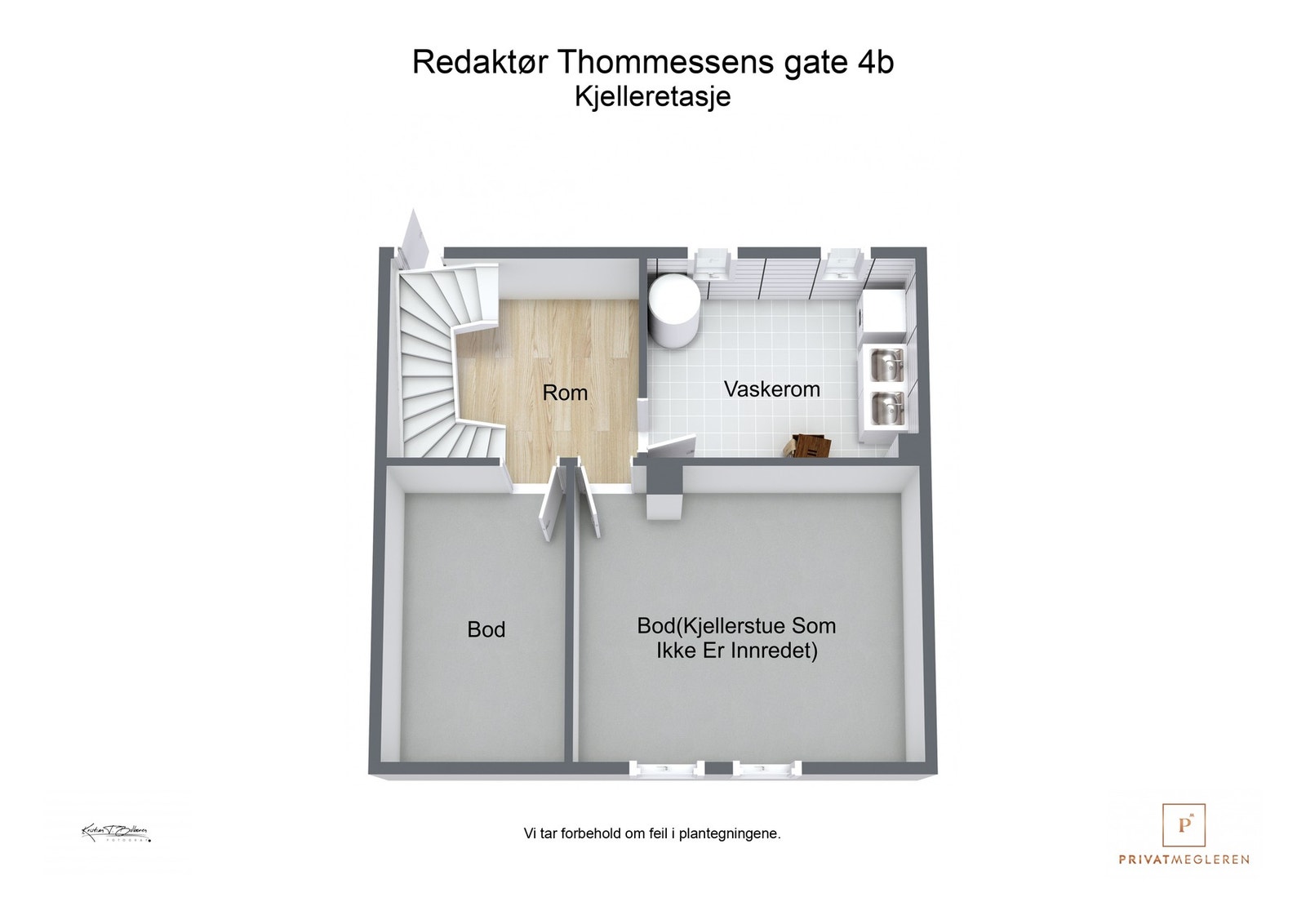 3 D plantegning kjeller Galleribilde