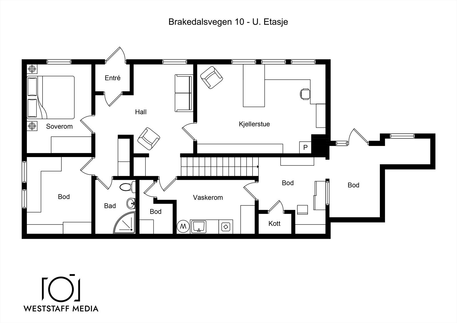 Plantegning underetasjen Galleribilde