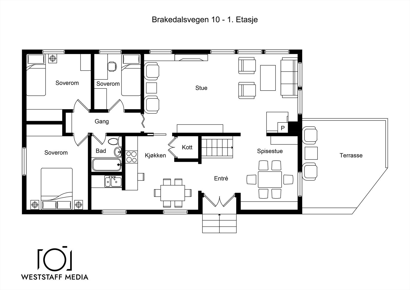 Plantegning 1 etasje Galleribilde