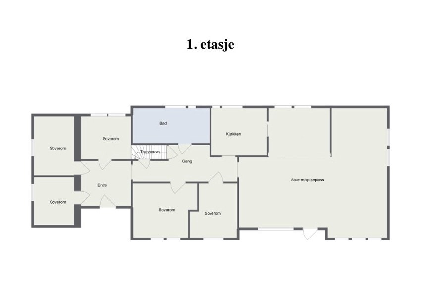 Plantegning 1. etasje Galleribilde