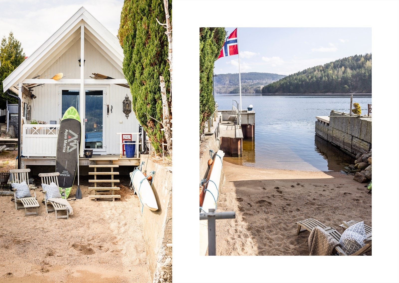 Rett ved vannet ligger et innbydende aneks og egen liten strandlinje, et superidyllisk område med tilgang til vannaktiviteter som SUP og eller avslapning i vakre omgivelser Galleribilde