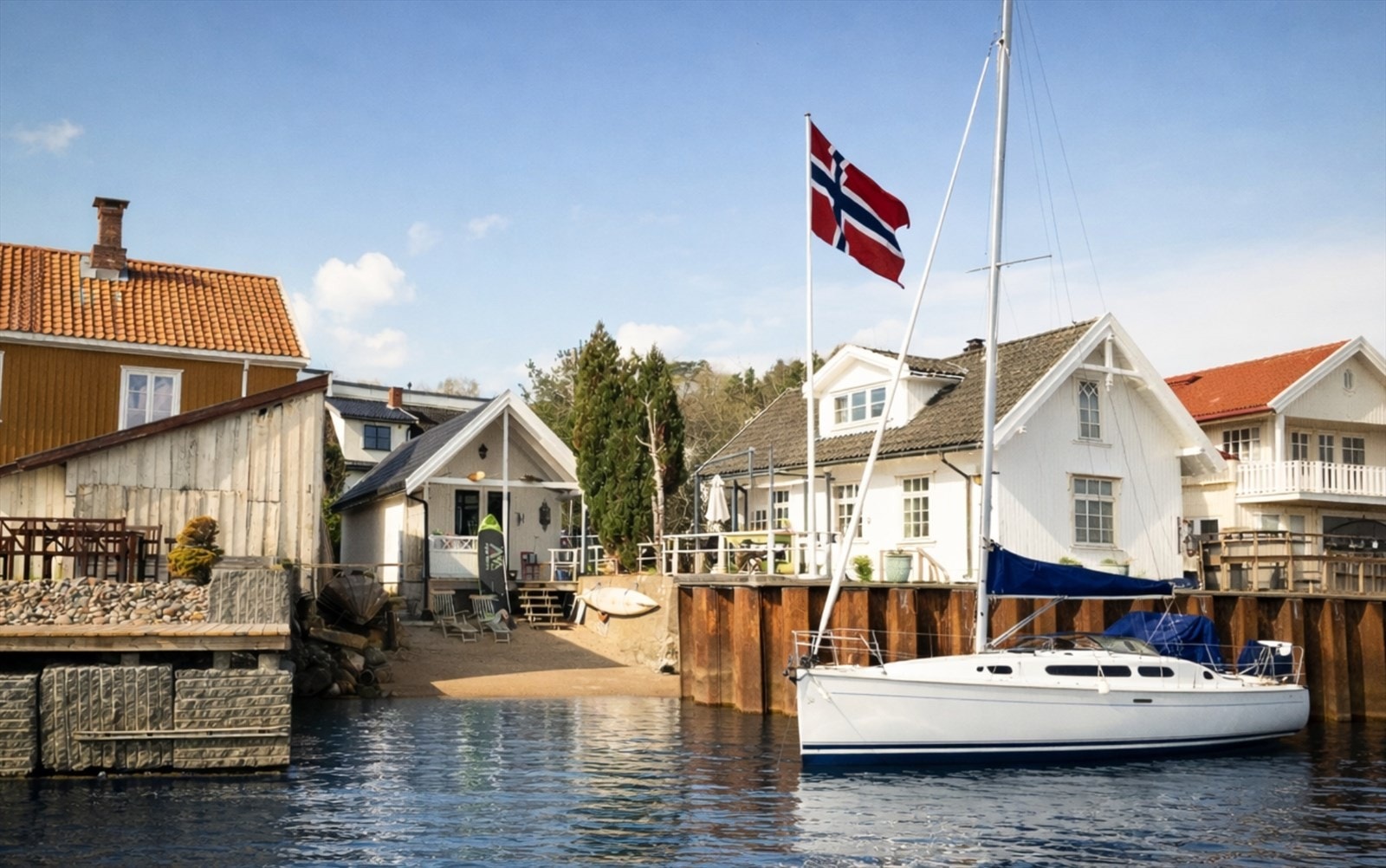 Velkommen til flott strandeiendom. Galleribilde