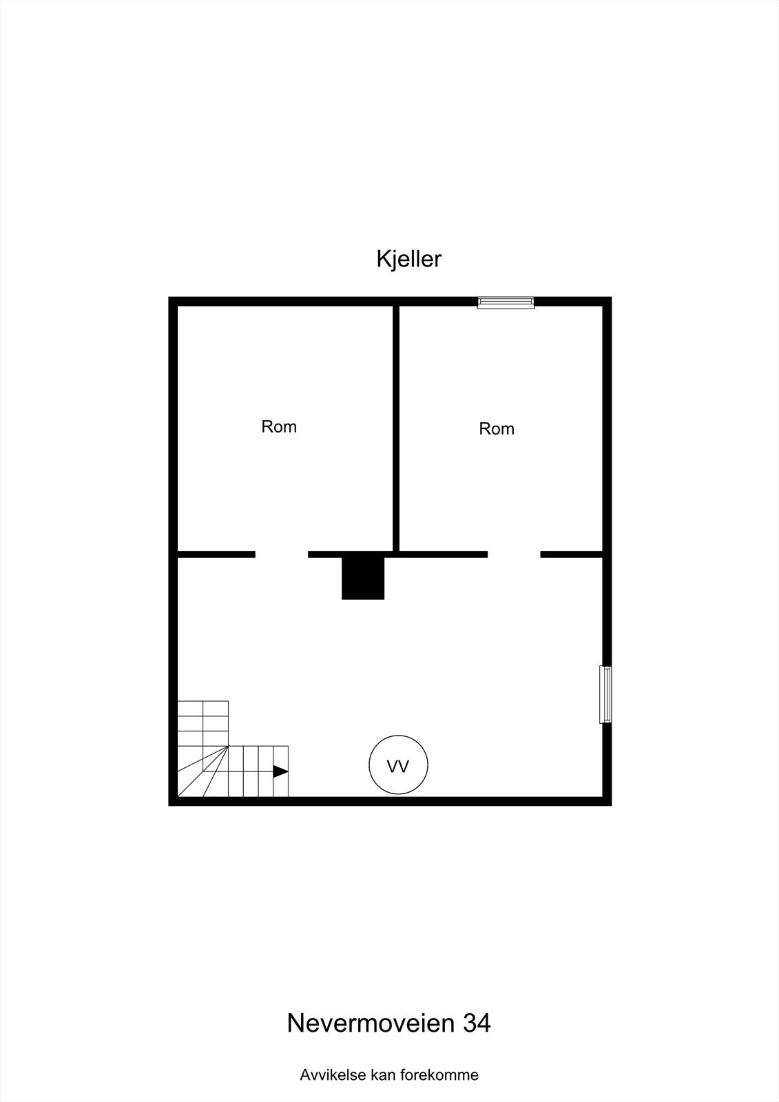 Planskisse kjeller. Galleribilde
