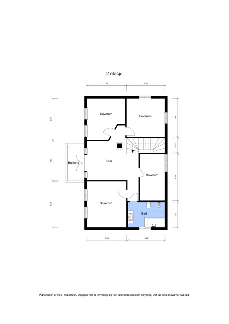 Plantegning 2. etg Galleribilde