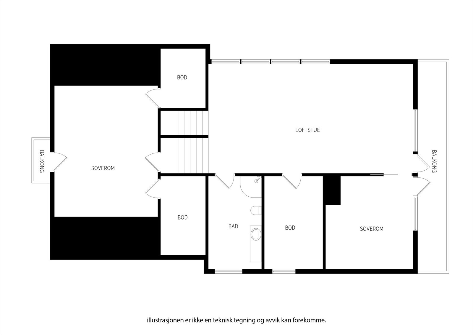Plantegning 2.etasje Galleribilde
